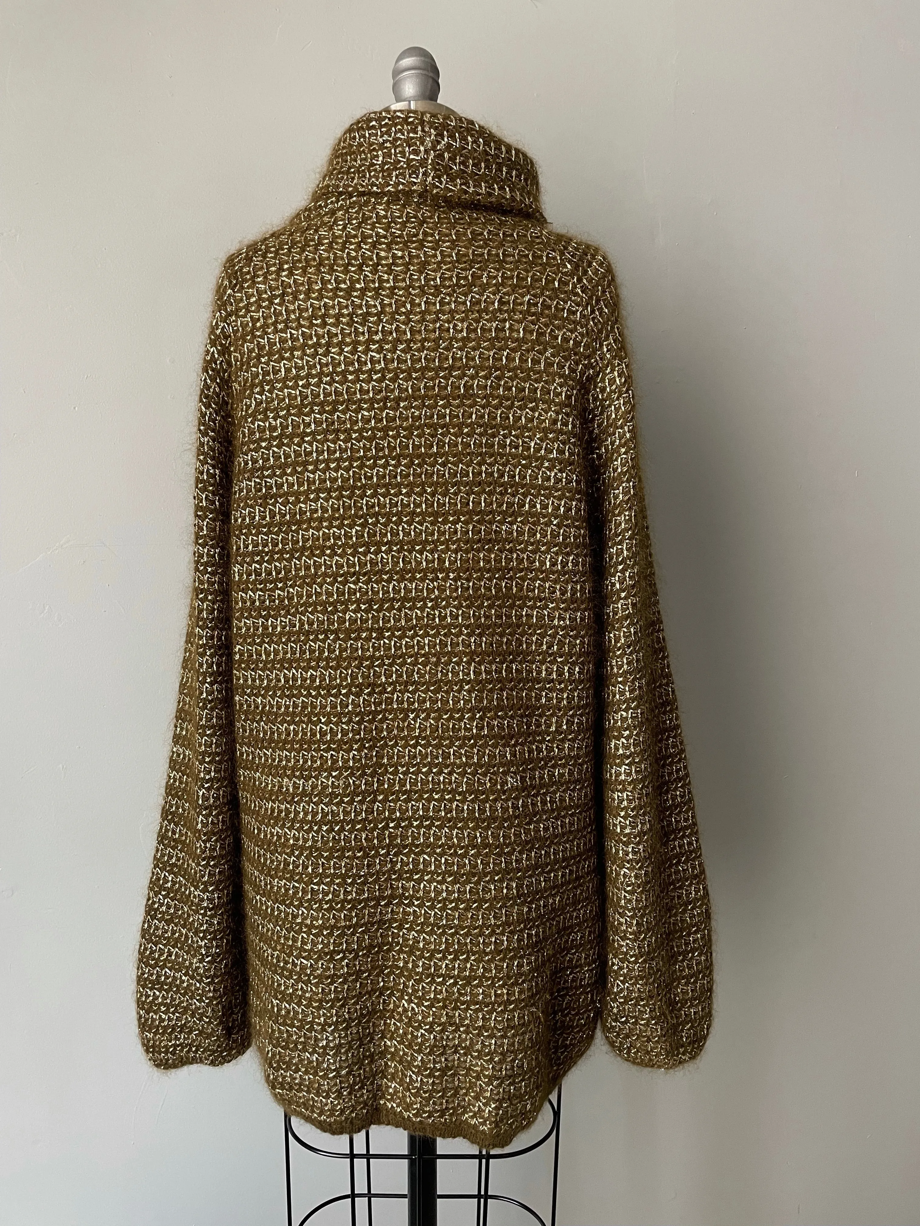 1970s Anne Klein Sweater Mohair Turtleneck M