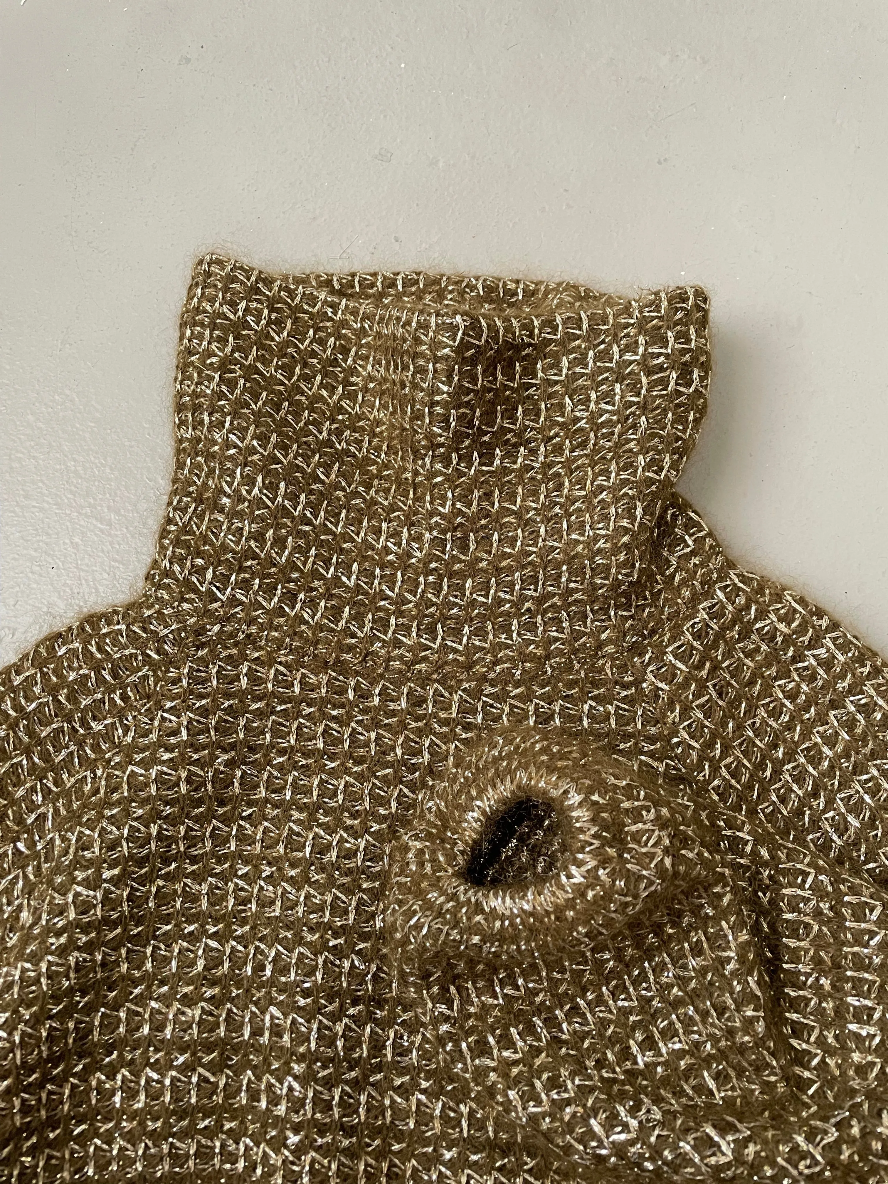 1970s Anne Klein Sweater Mohair Turtleneck M