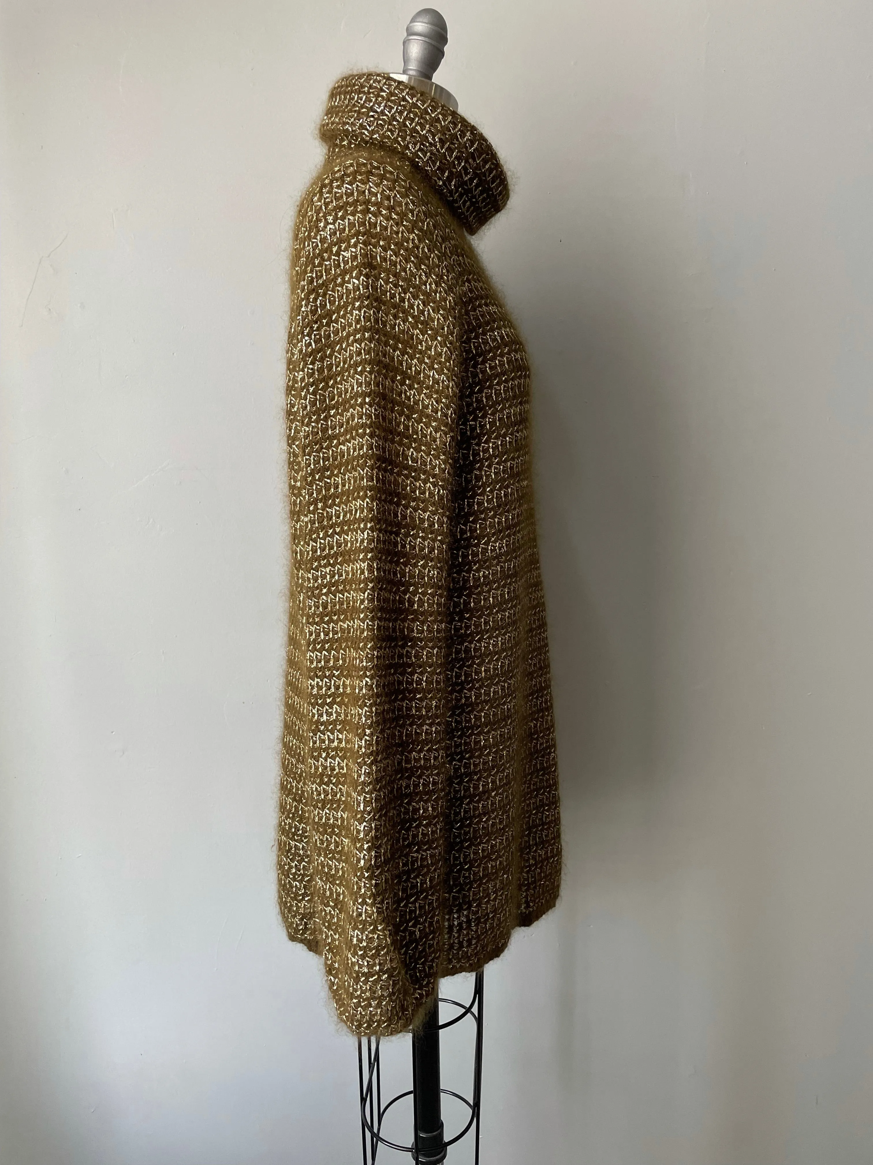 1970s Anne Klein Sweater Mohair Turtleneck M