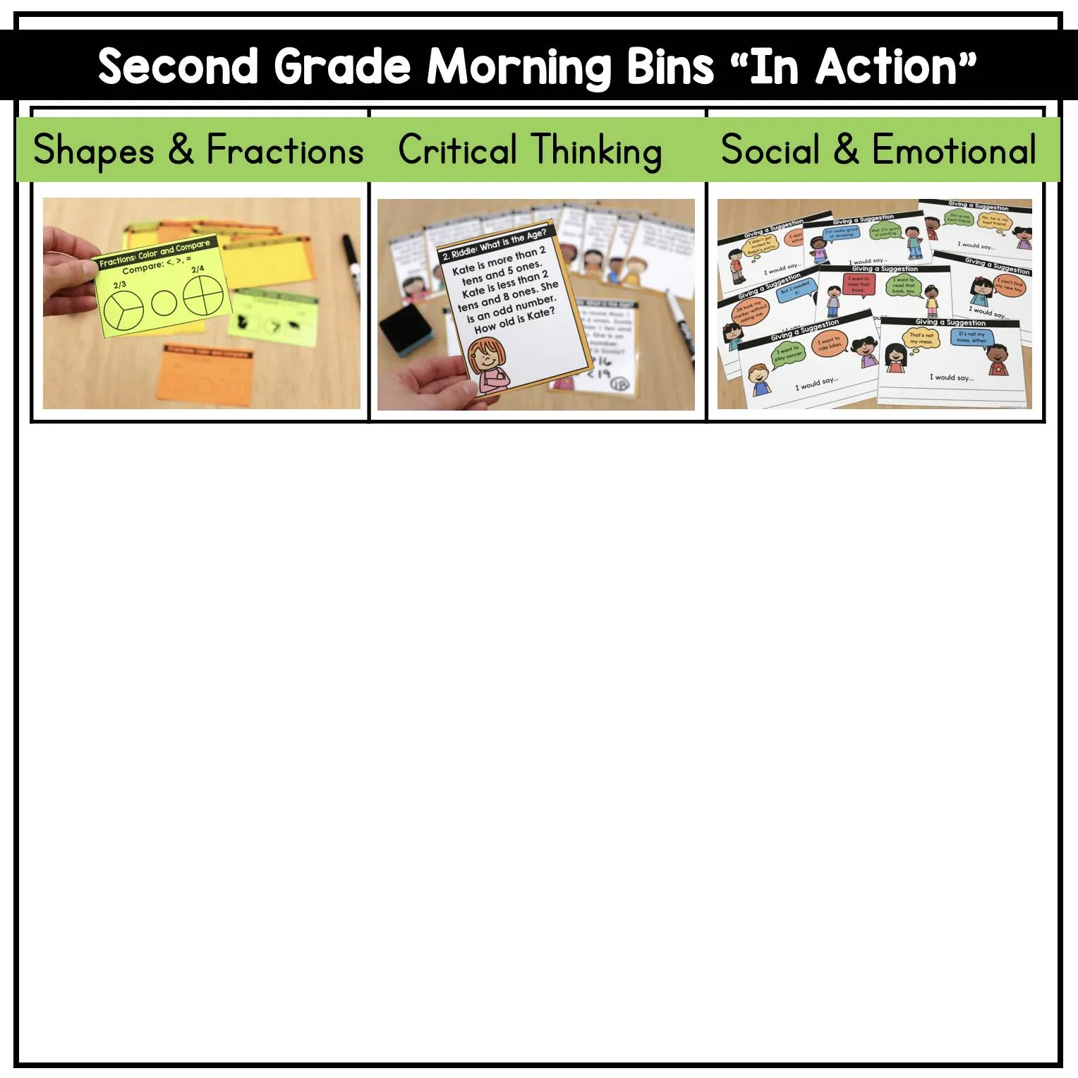 2nd Grade April Morning Bins