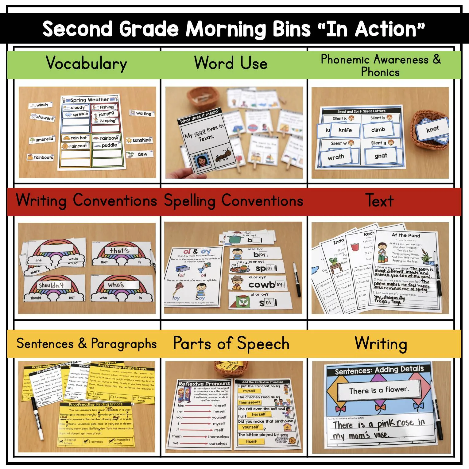 2nd Grade April Morning Bins