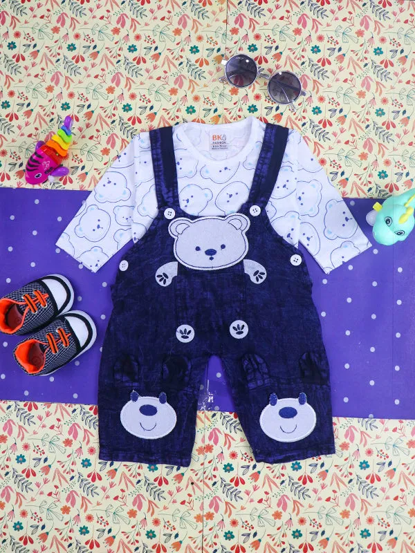 3Mth - 9Mth Teddy Light Blue Romper For Newborn NBR30