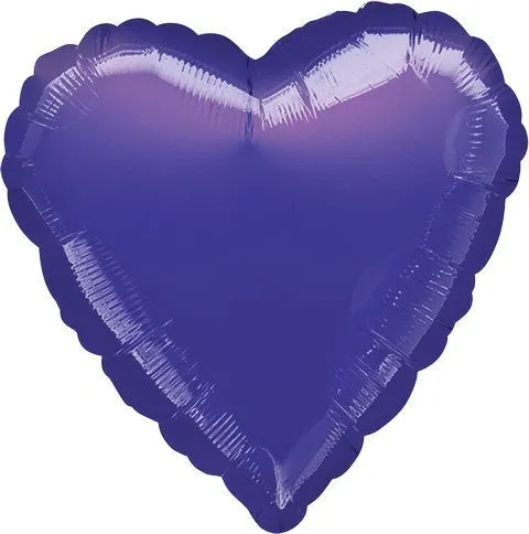 45cm Standard Heart HX Metallic Purple S15