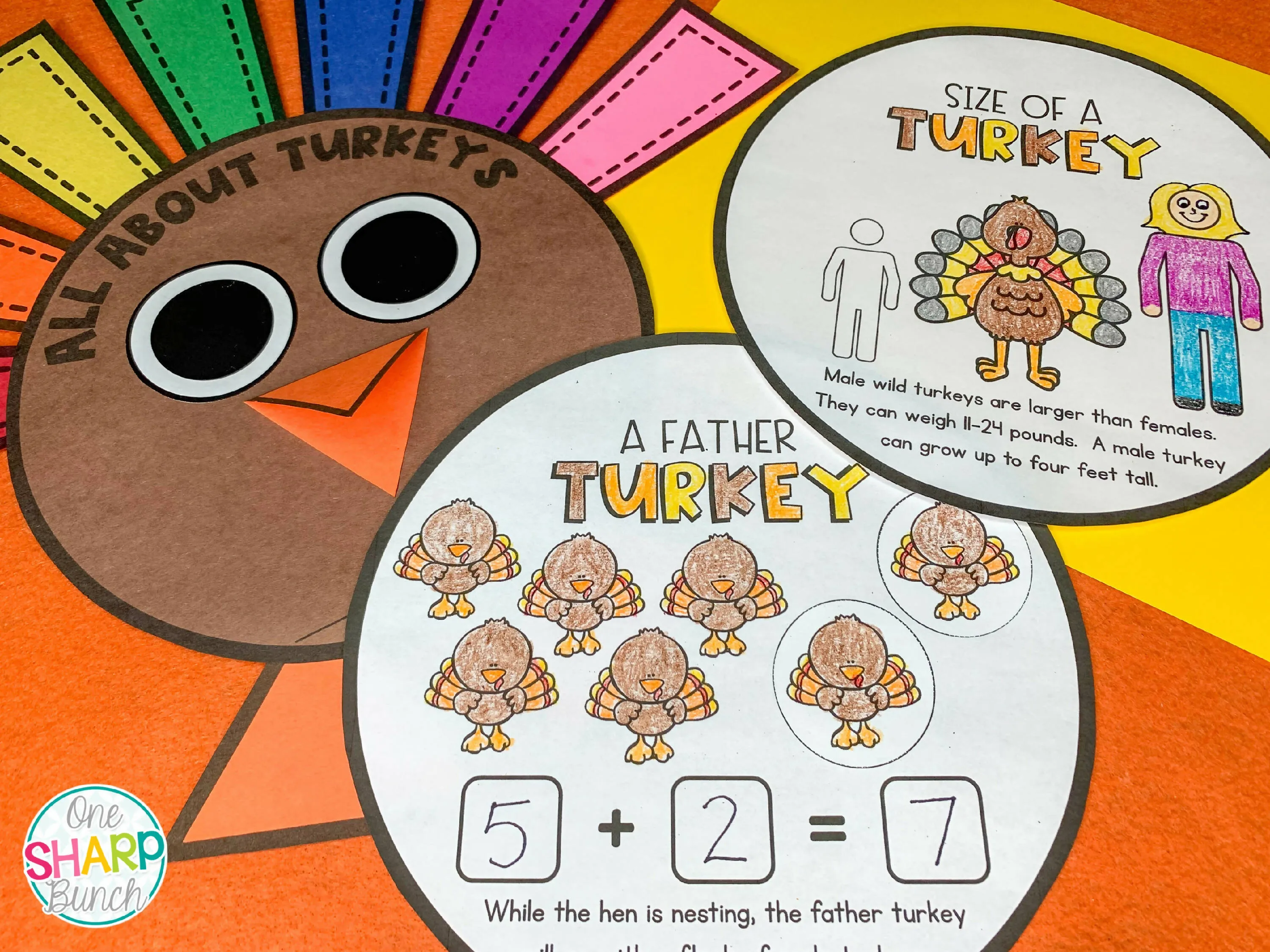 All About Turkeys: Turkey Craft, Turkey Nonfiction Unit & Turkey Life Cycle | Printable Classroom Resource | One Sharp Bunch