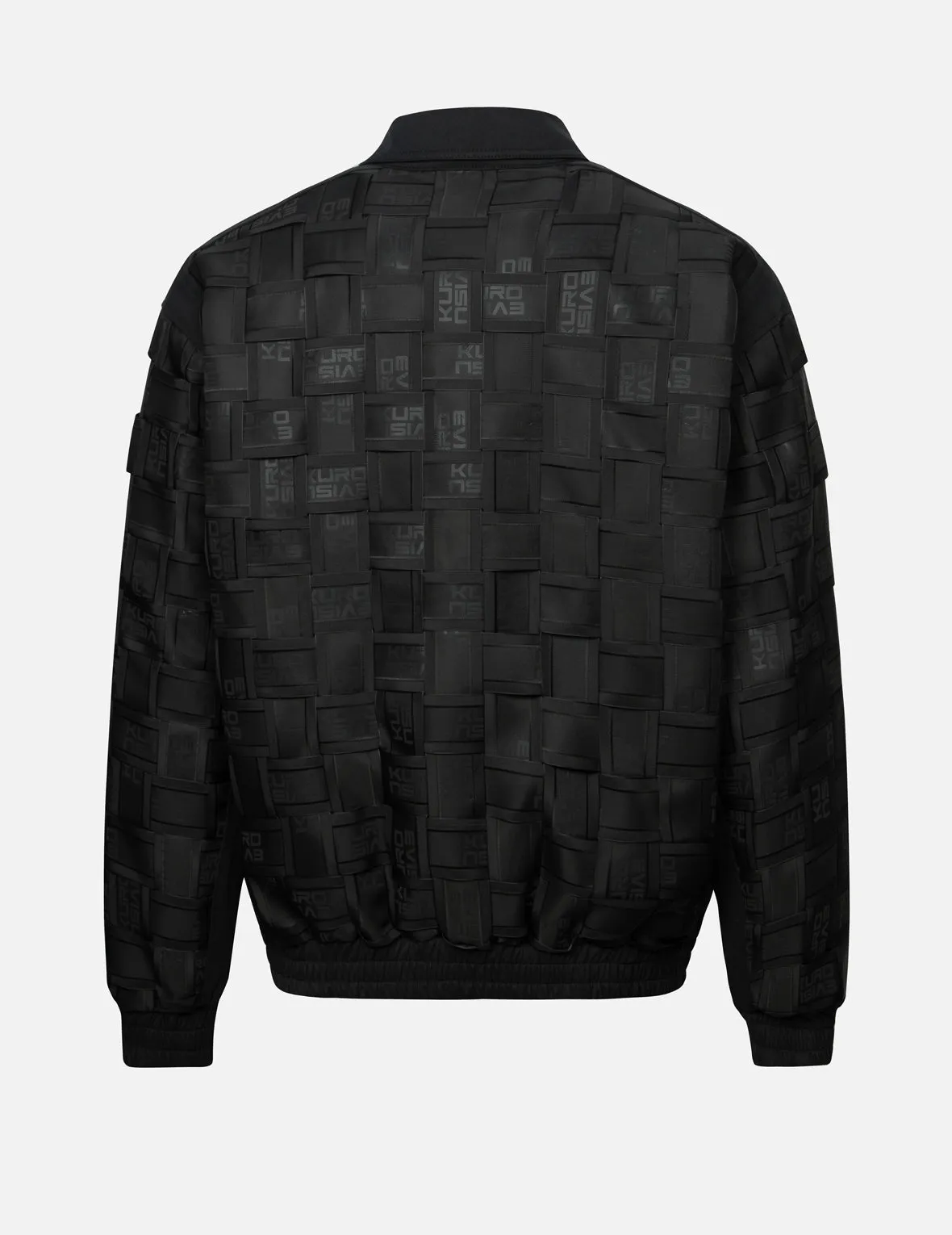 Allover Logo Print Relax Fit Tape Weaving Bomber Jacket