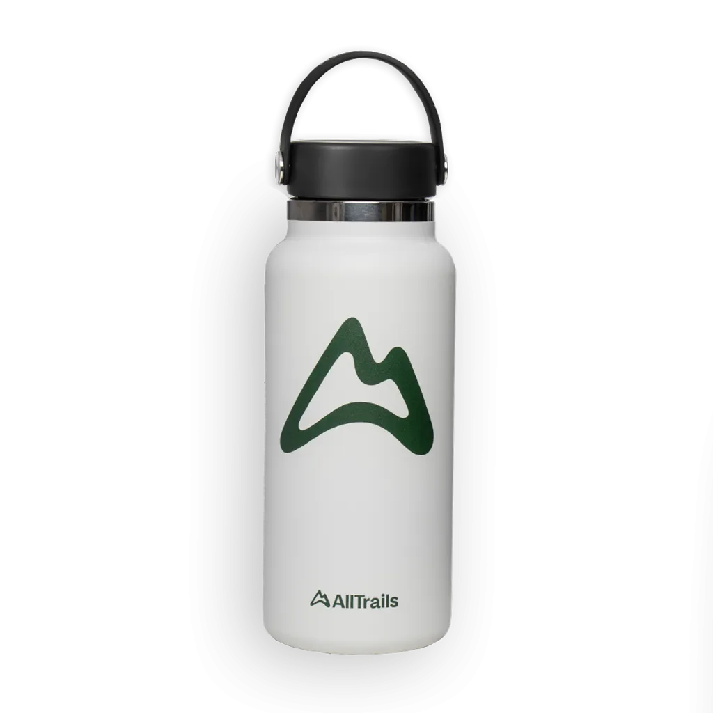 AllTrails × Hydro Flask 32 oz. Wide Mouth Bottle - White