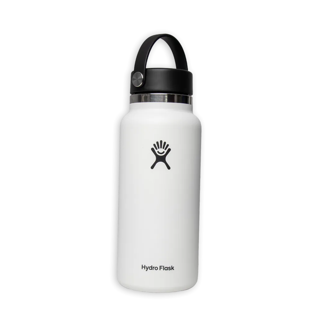 AllTrails × Hydro Flask 32 oz. Wide Mouth Bottle - White