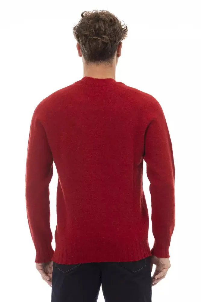 Alpha Studio Red Wool Men Men's Sweater