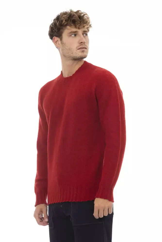 Alpha Studio Red Wool Men Men's Sweater