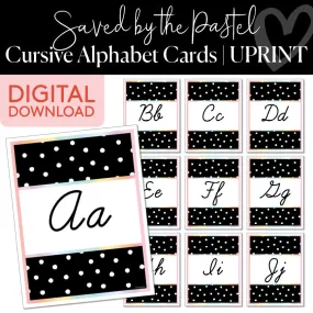 Alphabet Cards | Saved By The Pastel | Printable Classroom Decor | Schoolgirl Style