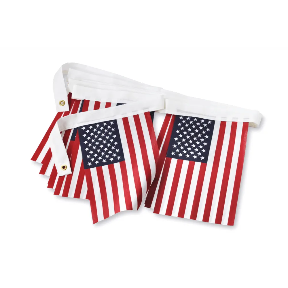 Annin Made in USA 12 Foot American Flag Garland