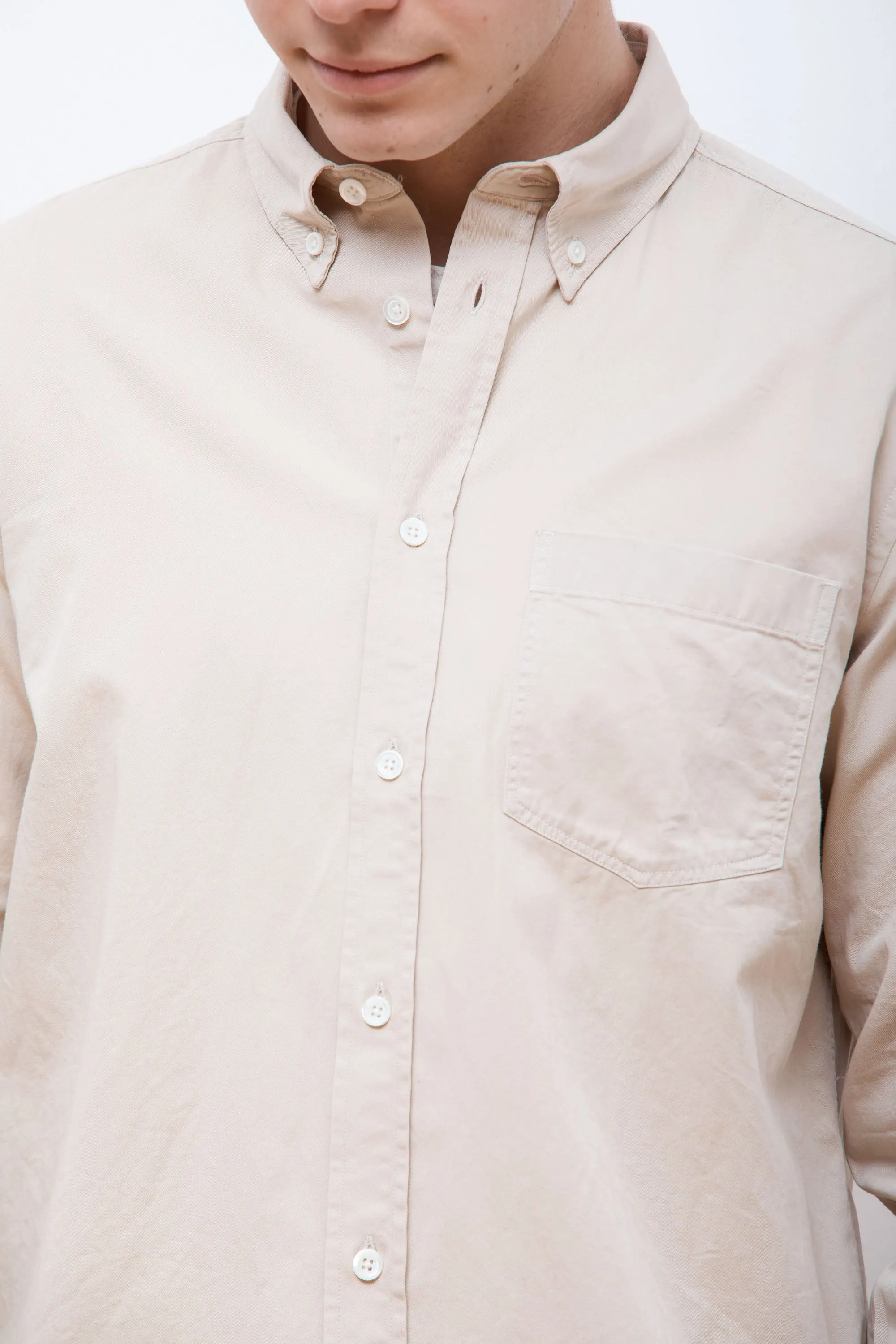 Anton Light Twill Shirt Oatmeal