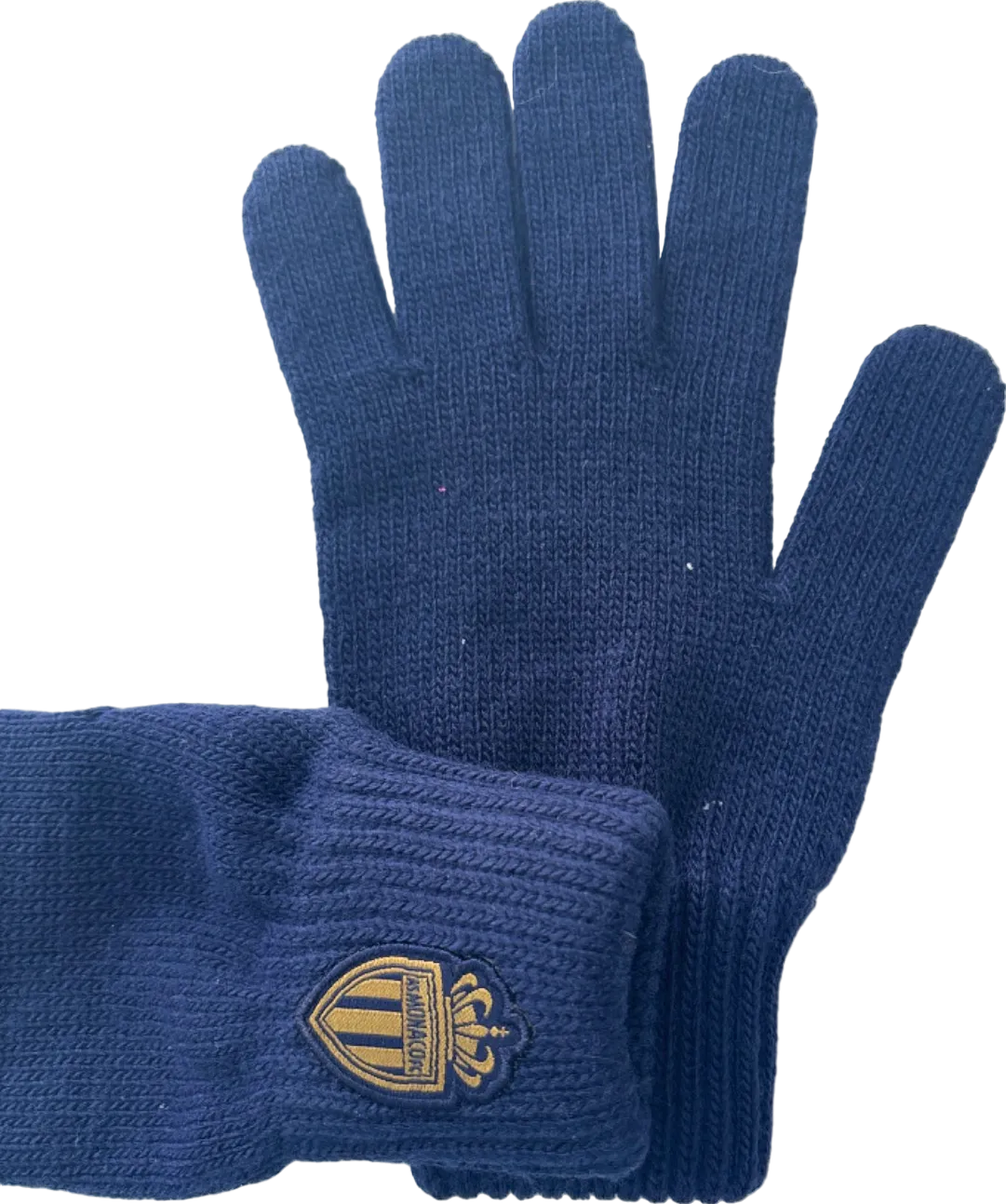 AS Monaco FC Navy Blue Knitted Gloves One Size