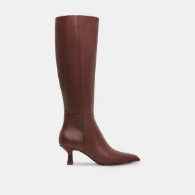 AUGGIE EXTRA WIDE CALF BOOTS CHOCOLATE LEATHER