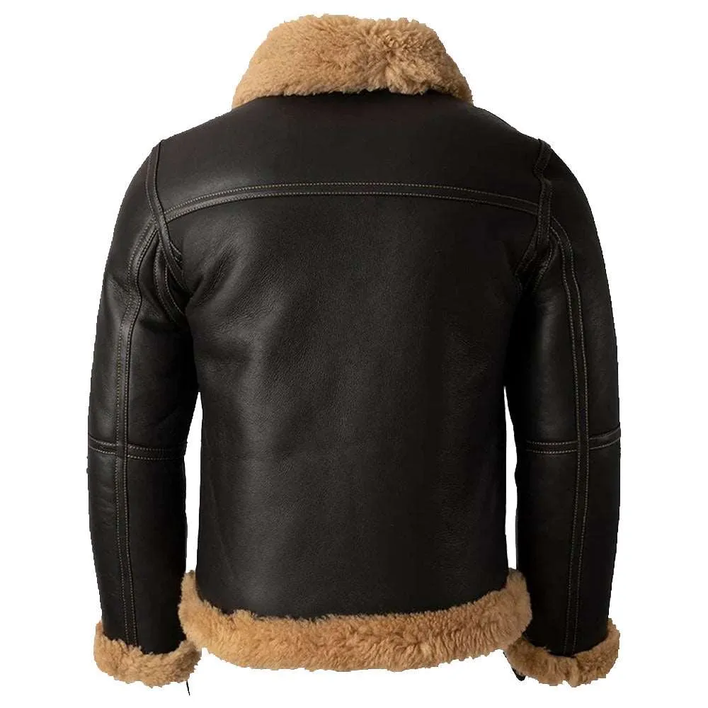 B3 Bomber Shearling Fur Jacket - 1940s Battle