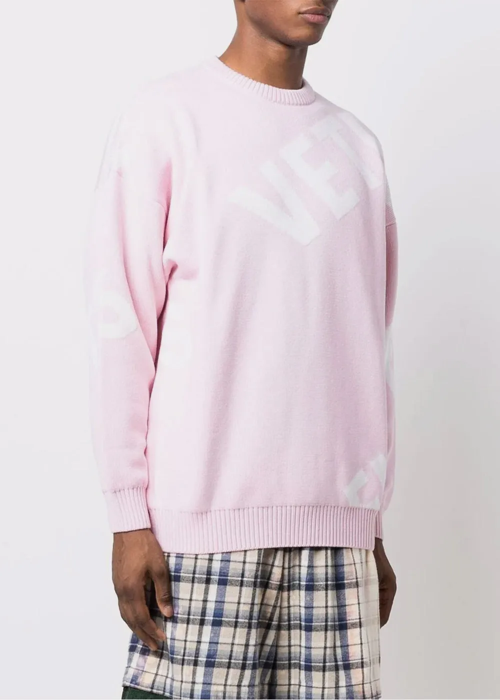 Baby Pink Giant Logo Sweater