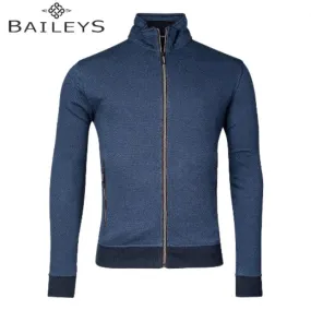 Baileys Zip Jacquard Dark Blue Sweater Blue