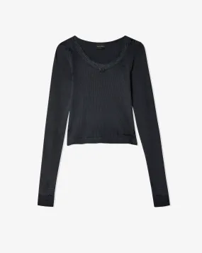 Balenciaga - Women's Distressed Top - (Washed Black)