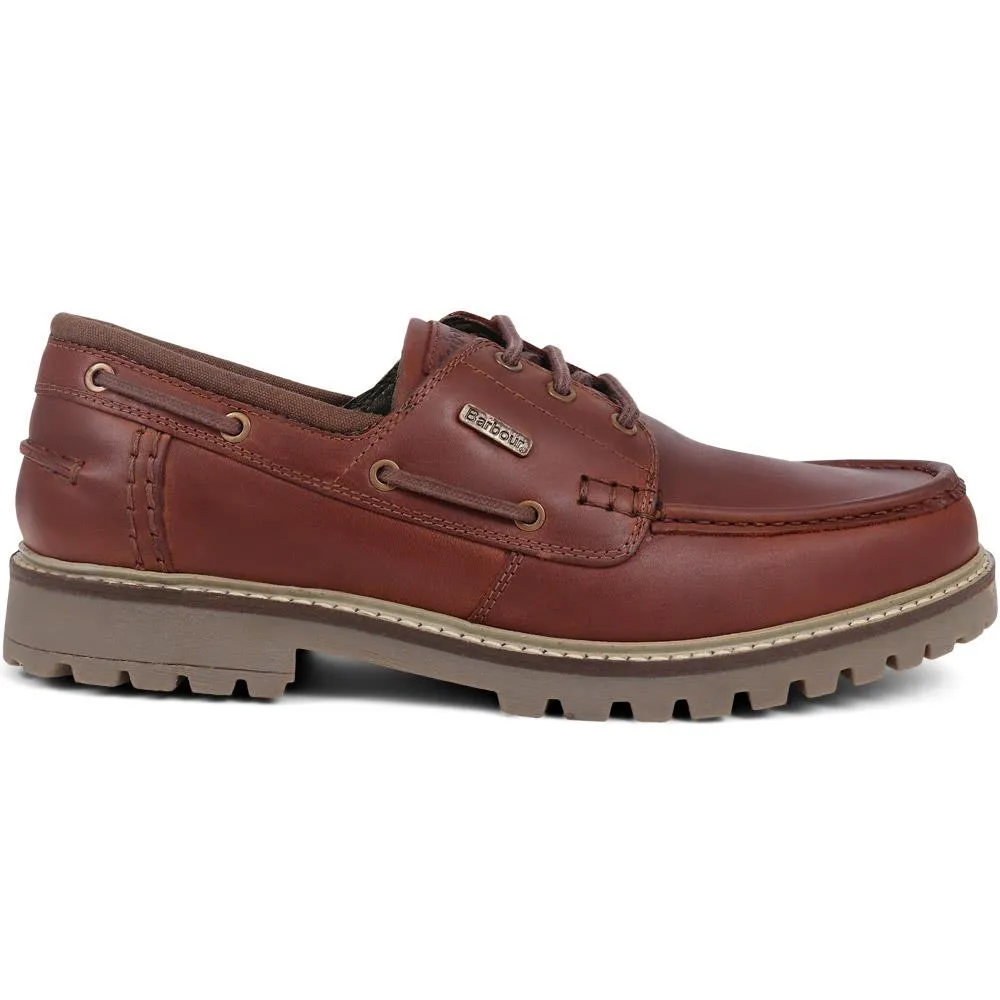 Basalt Calf Leather Boat Shoe - BARBR39501 / 324 826