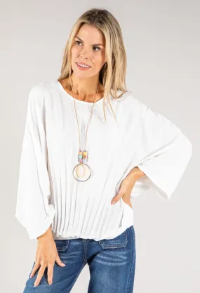 Batwing Blouse With Necklace