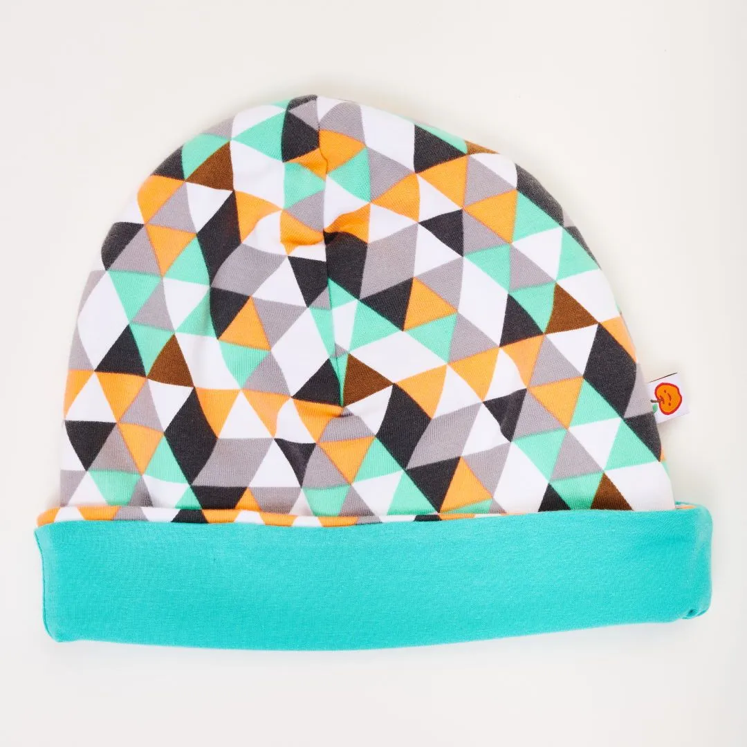 Beanie "Triangles/Turqoise"