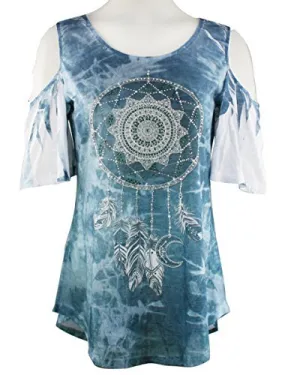 Big Bang Clothing South West Dreamcatcher, Cold Shoulder Lightweight Top