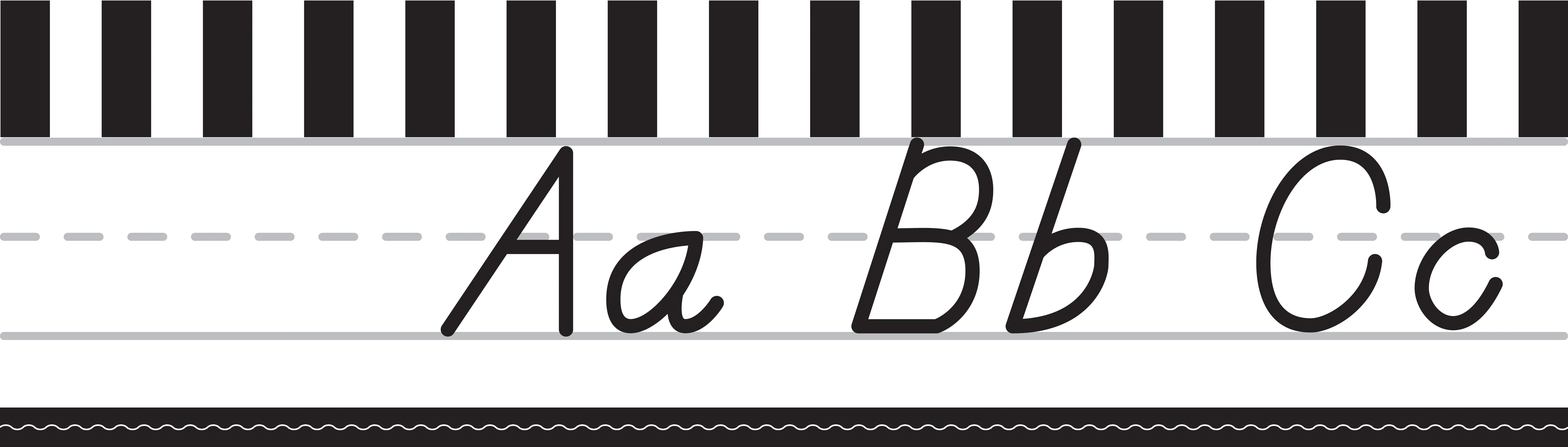 Black and White D'Nealian Alphabet Lines | Just Teach | UPRINT | Schoolgirl Style