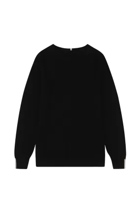 Black Cashmere Crew Neck Sweater