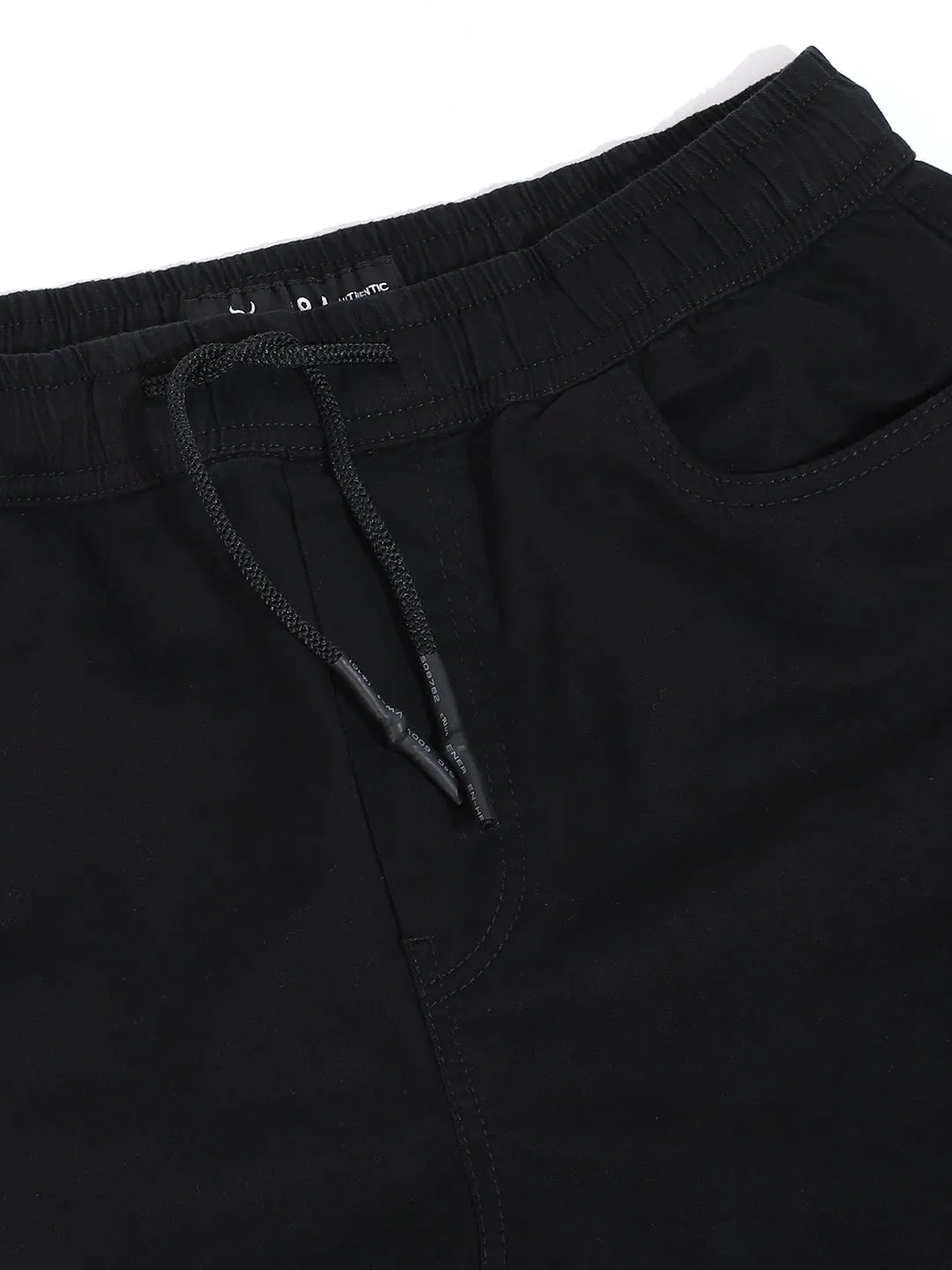 Black Cotton Twill Cargo