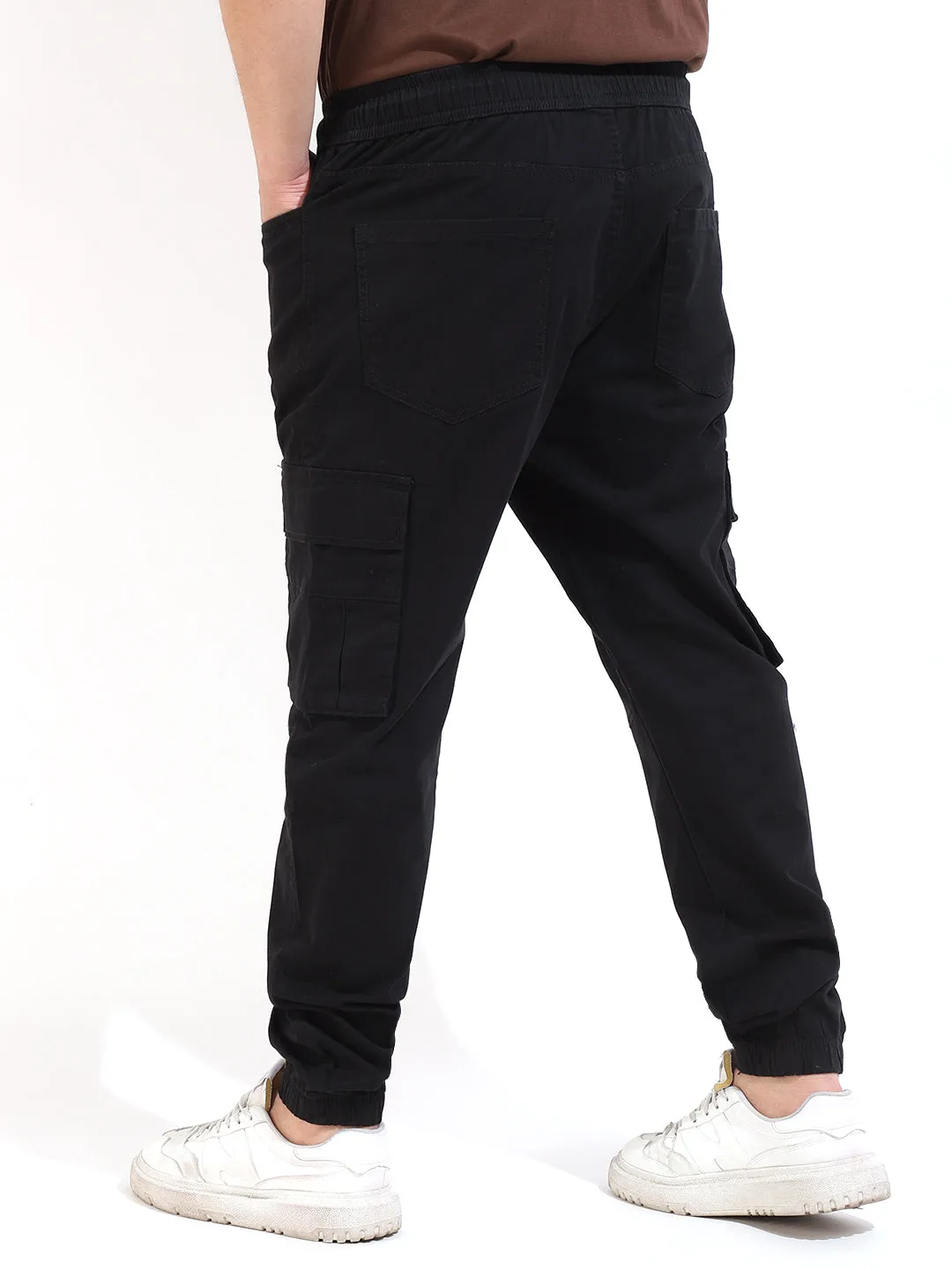 Black Cotton Twill Cargo