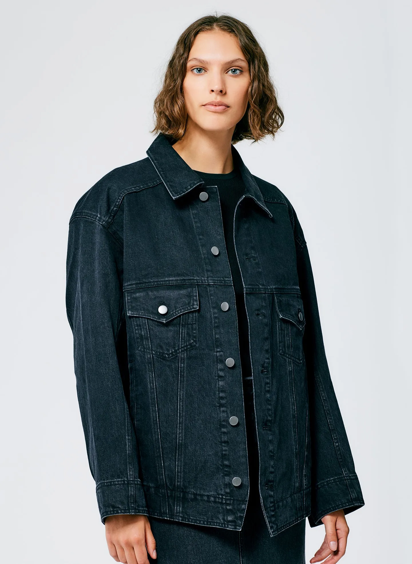 Black Denim Oversized Jacket