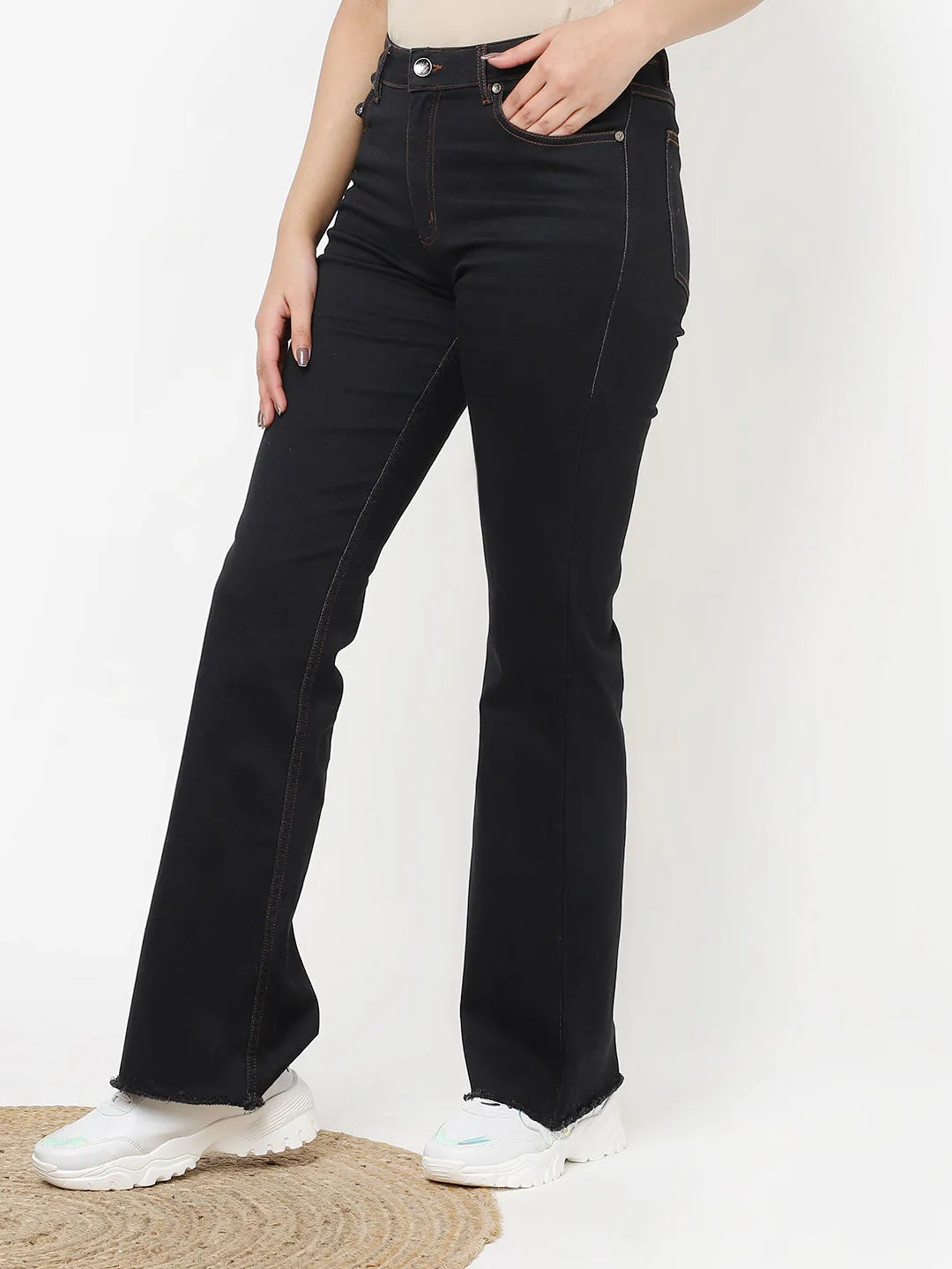 Black Flared Jeans for Women