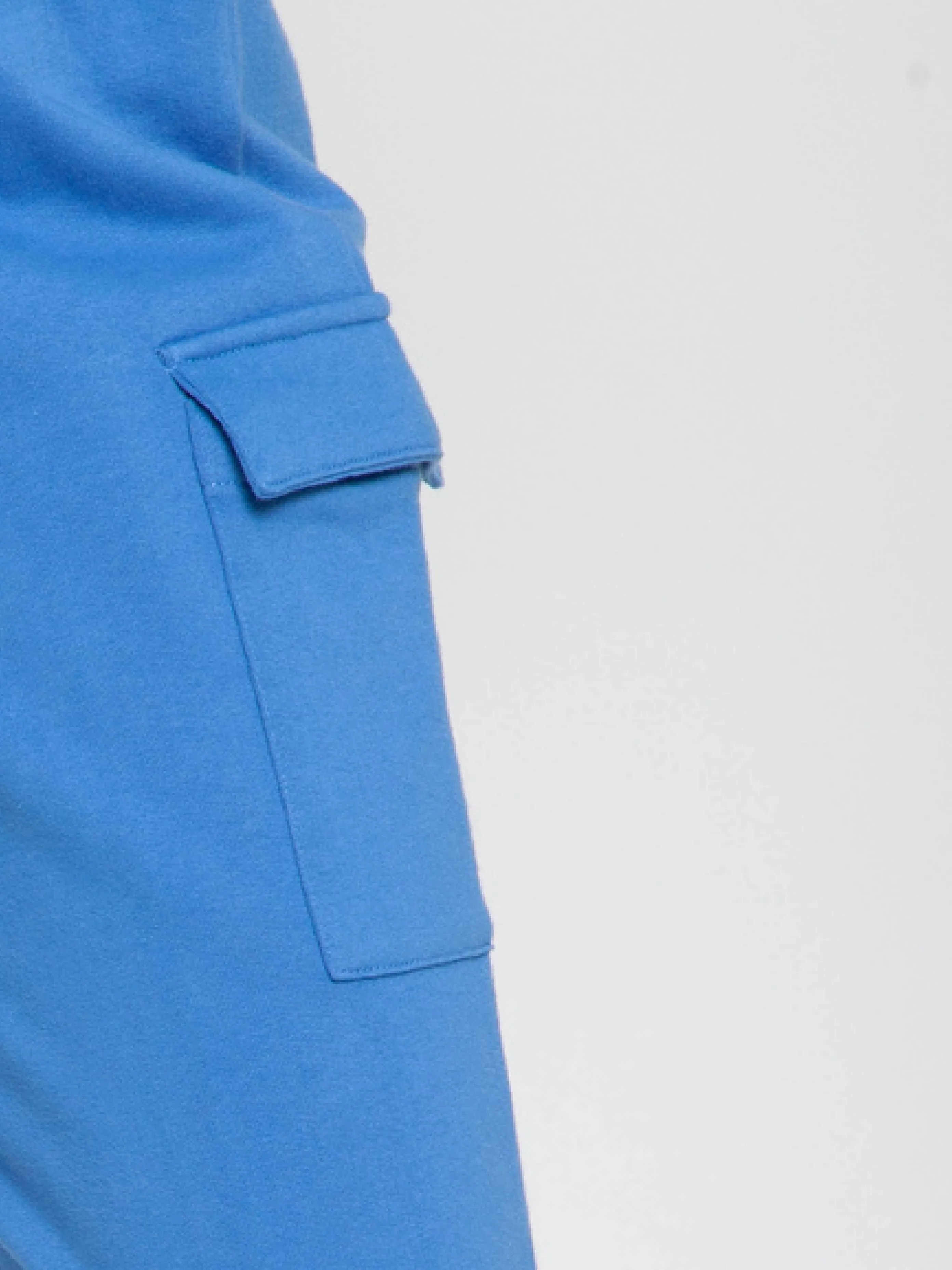 Blue cargo joggers