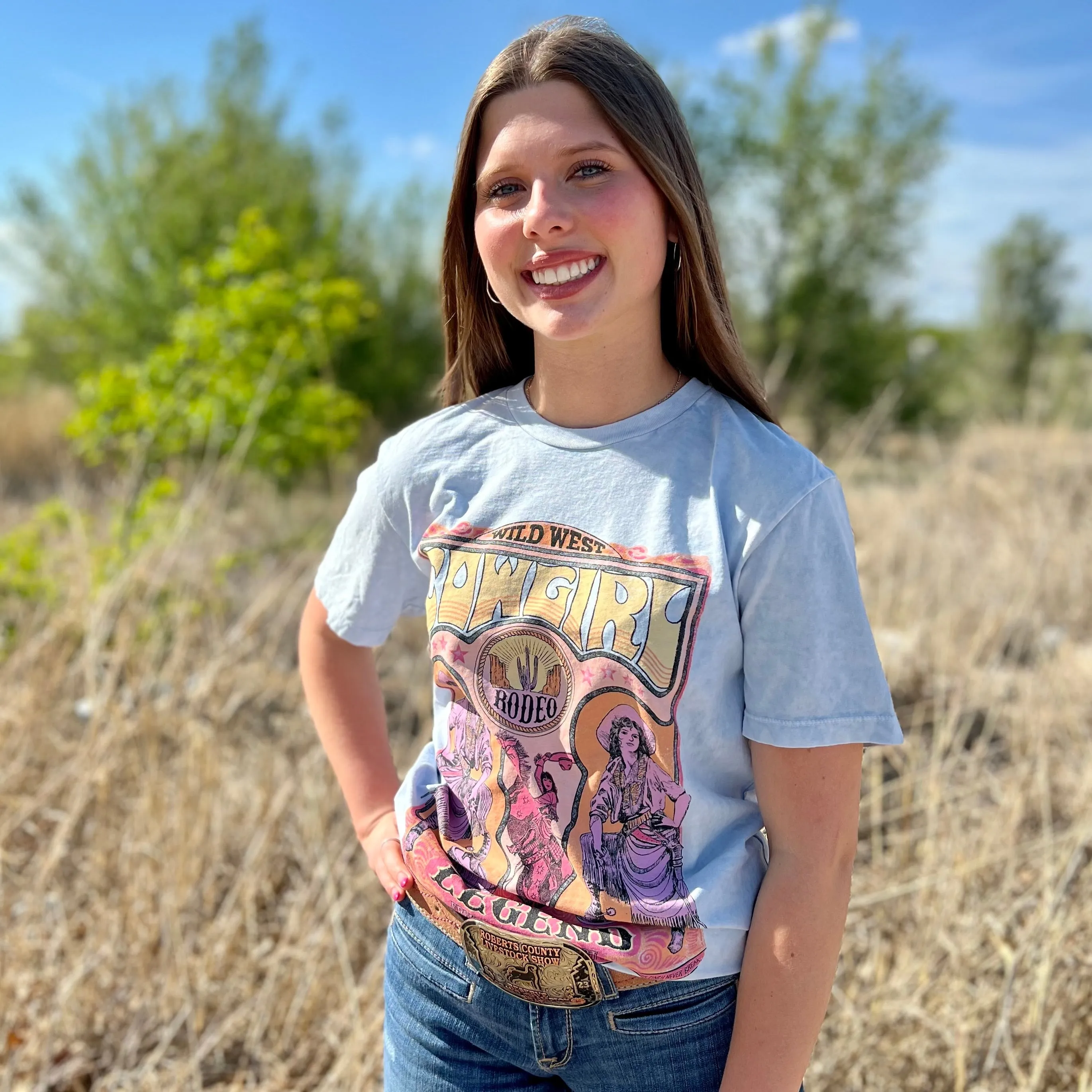 Blue Rodeo Cowgirl Legend Graphic Tee