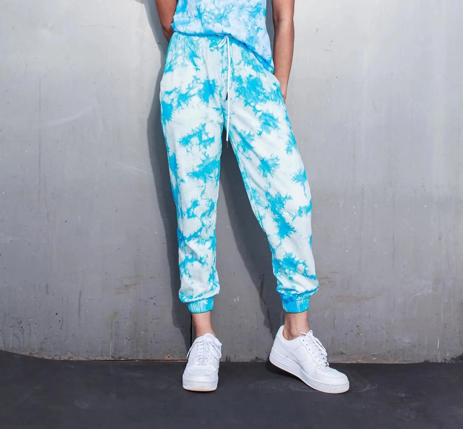 Blue  Tie-Dye Joggers