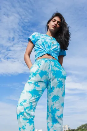 Blue  Tie-Dye Joggers