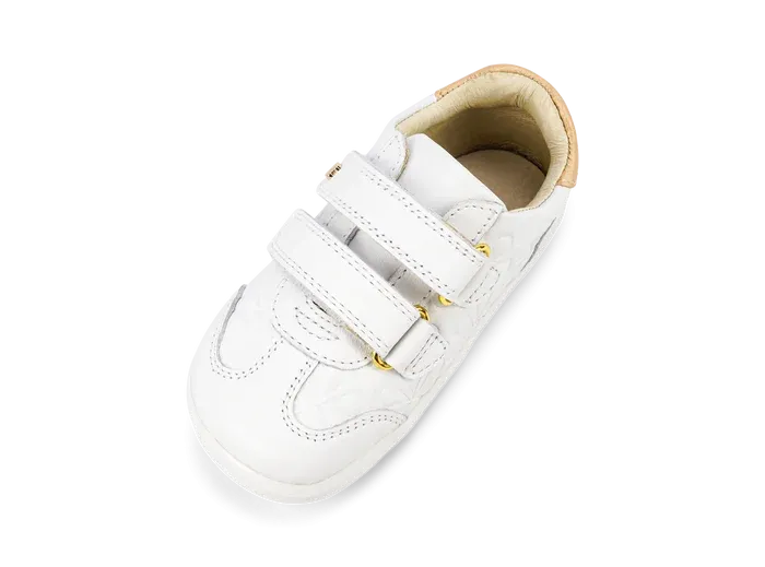 Bobux Step Up Sprite- Embossed White   Pale Gold