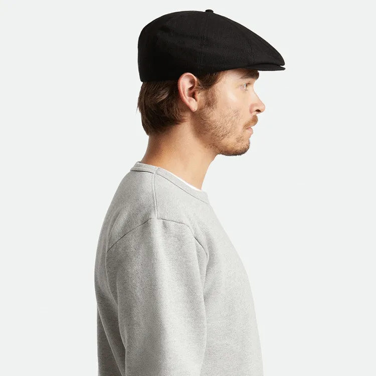 Brixton Brood Cap - Black Herringbone Twill