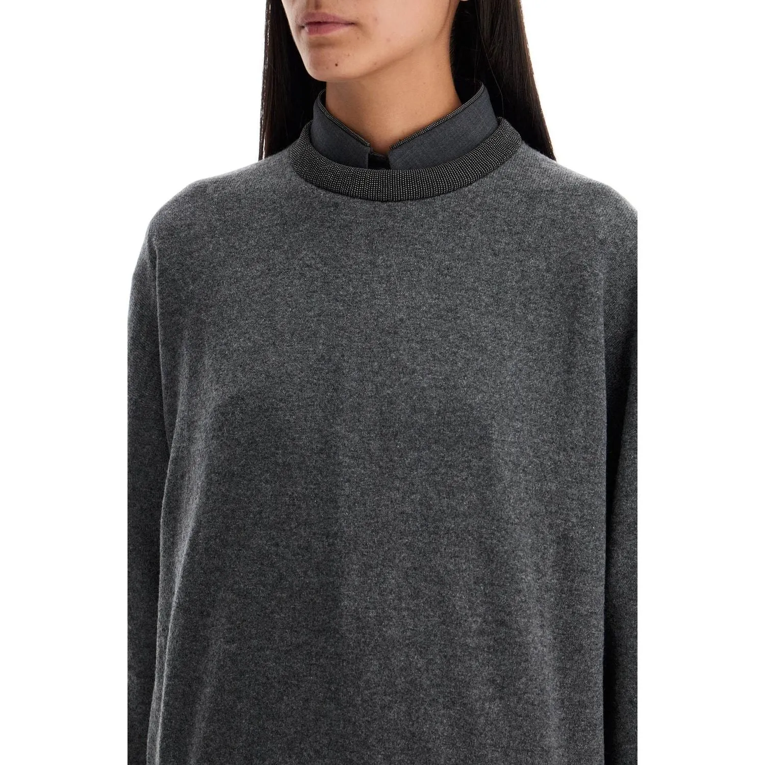 Brunello Cucinelli pullover with precious rib