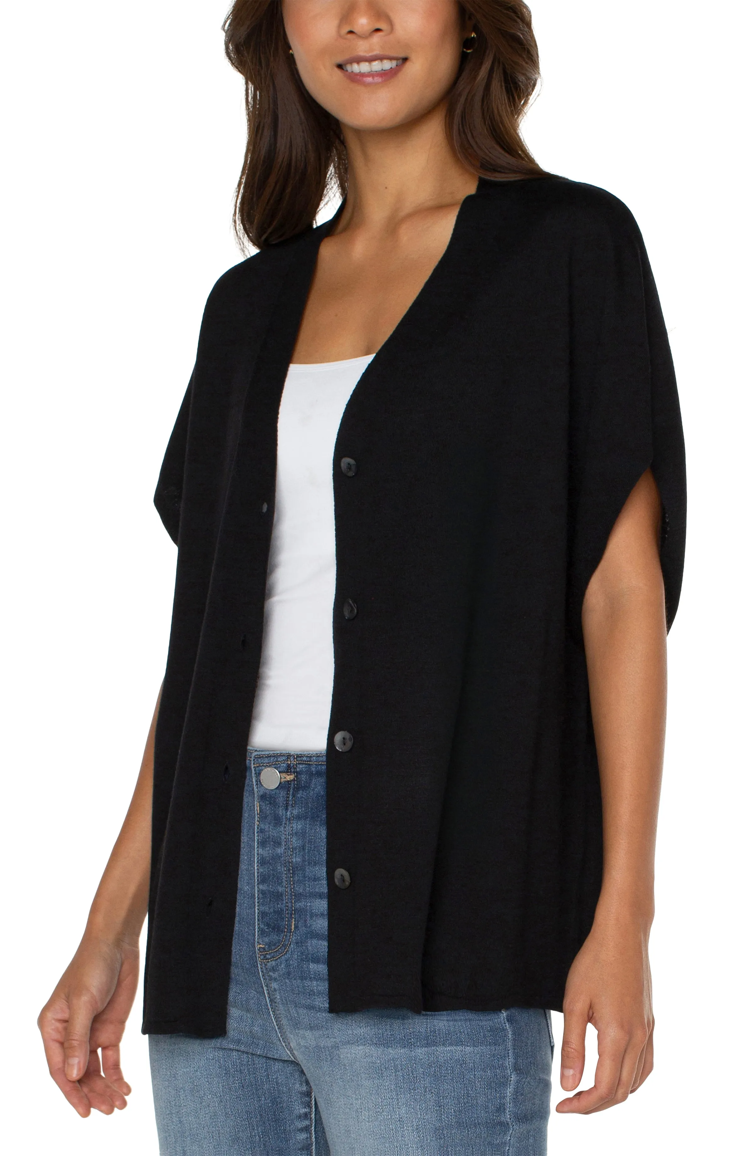 Button Front Dolman Sweater