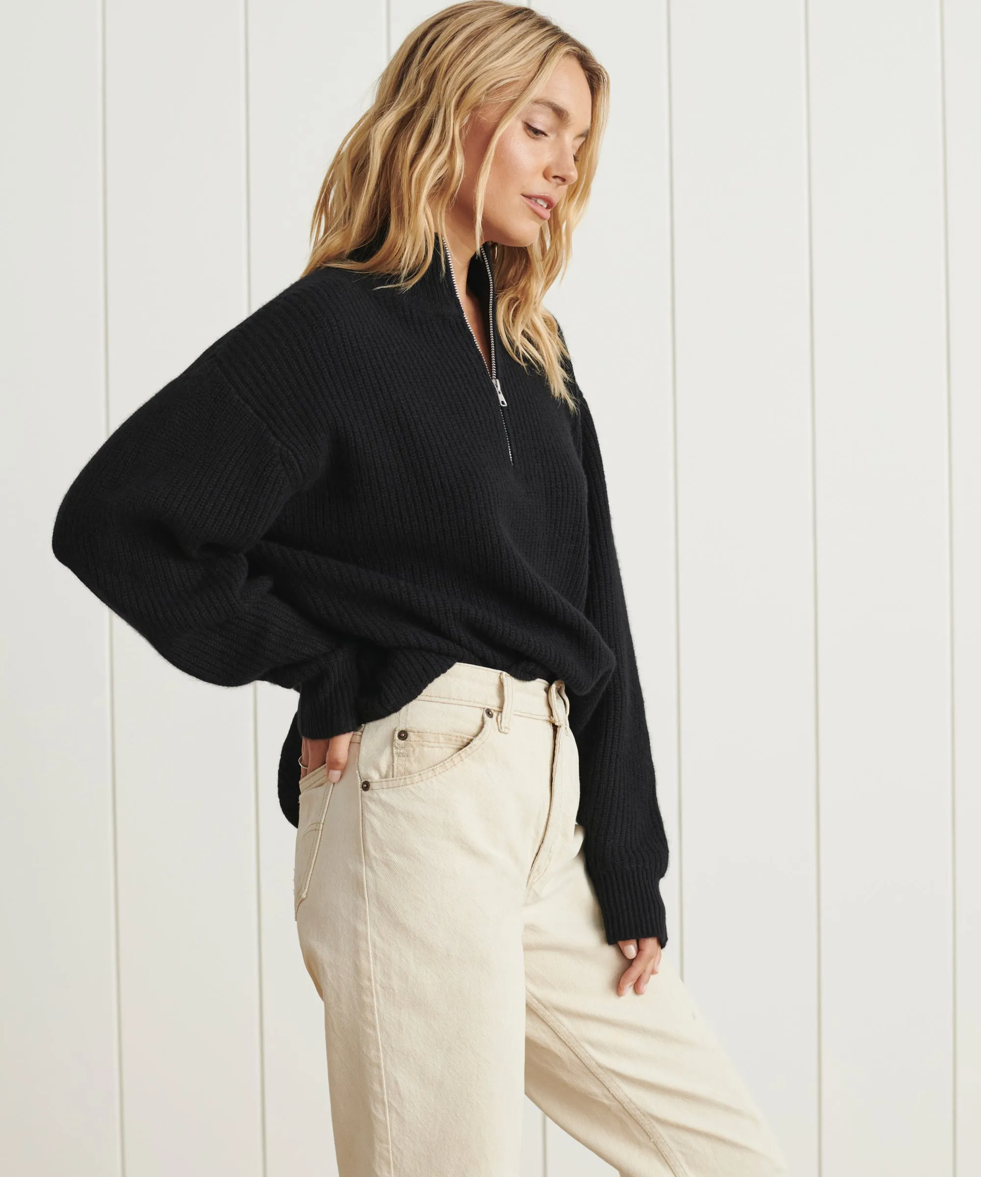 Cashmere Half Zip