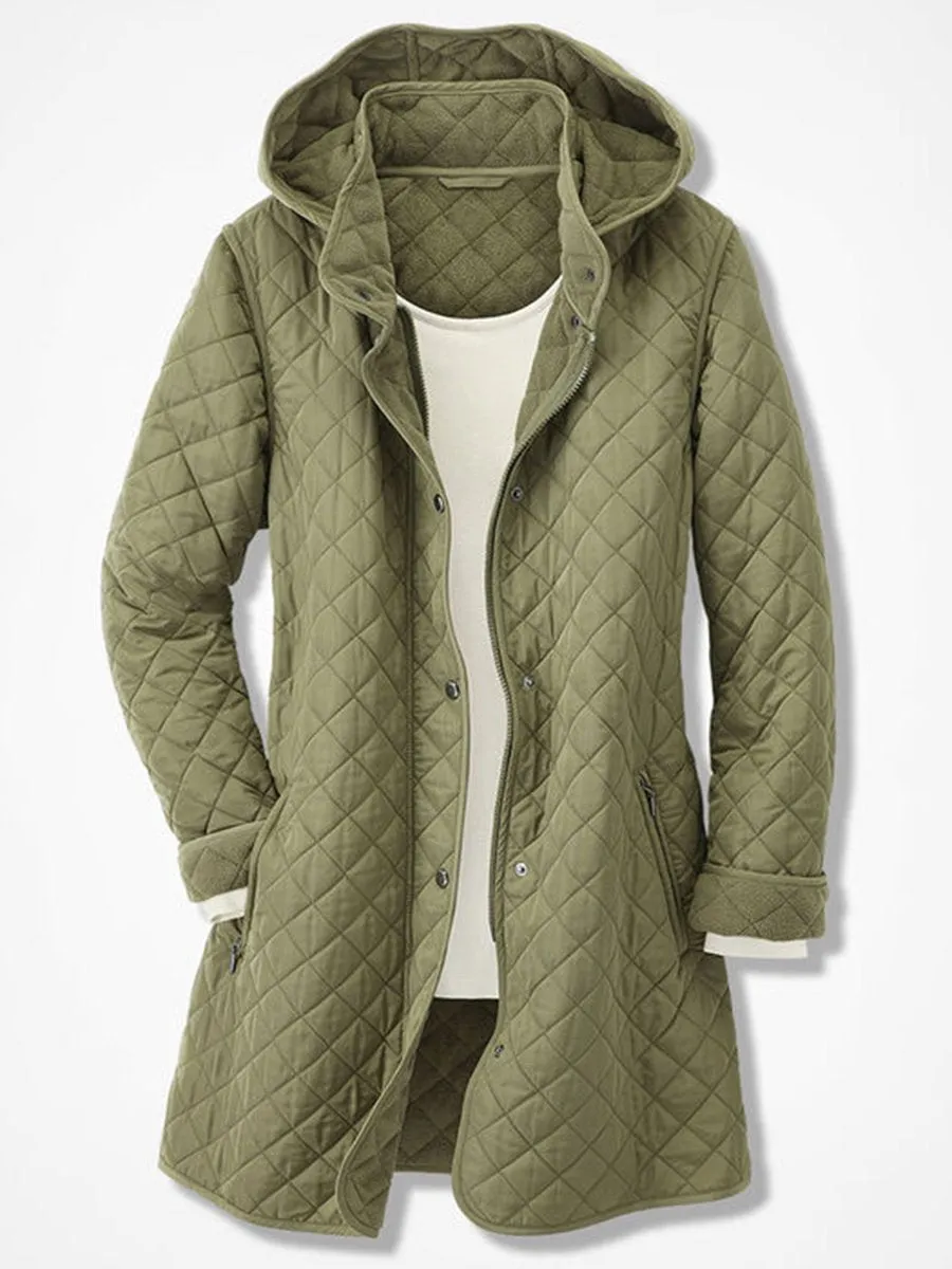 Casual Hooded Qui-Sewn Car Coat