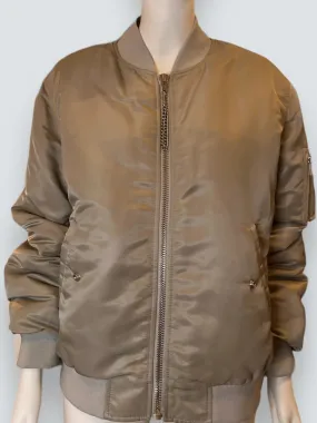 Celine Taupe Bomber Jacket - Size Medium