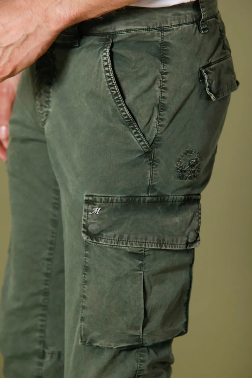 Chile men's cargo pants in stretch twill icon washing extra slim