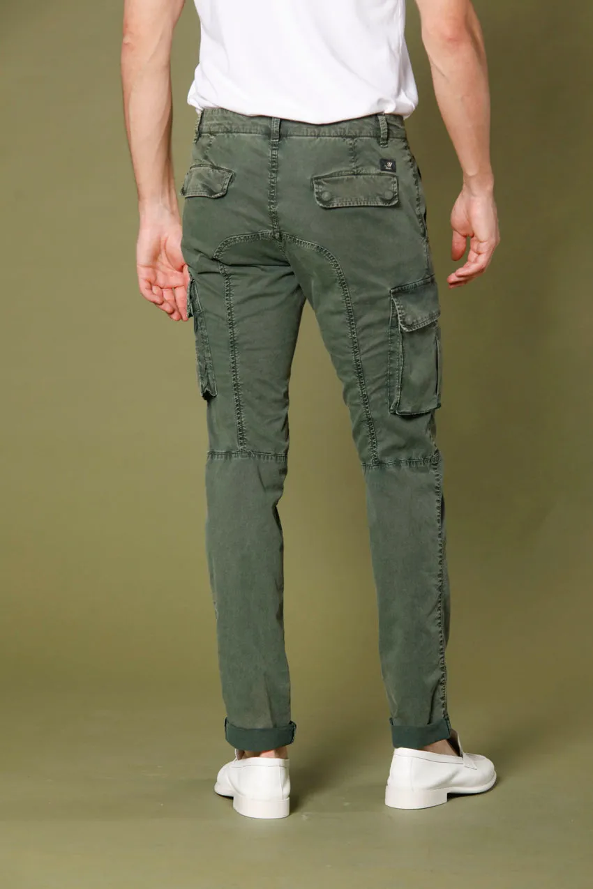 Chile men's cargo pants in stretch twill icon washing extra slim