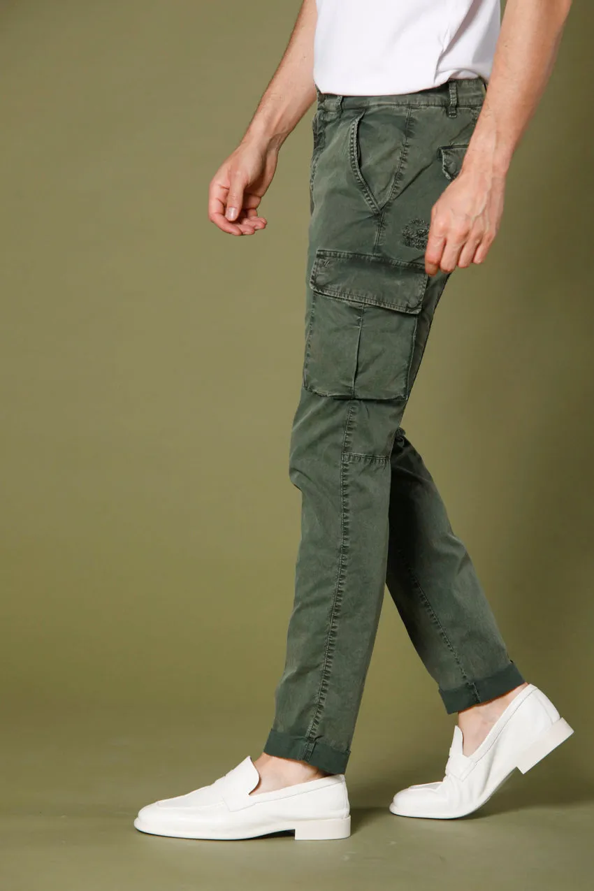 Chile men's cargo pants in stretch twill icon washing extra slim