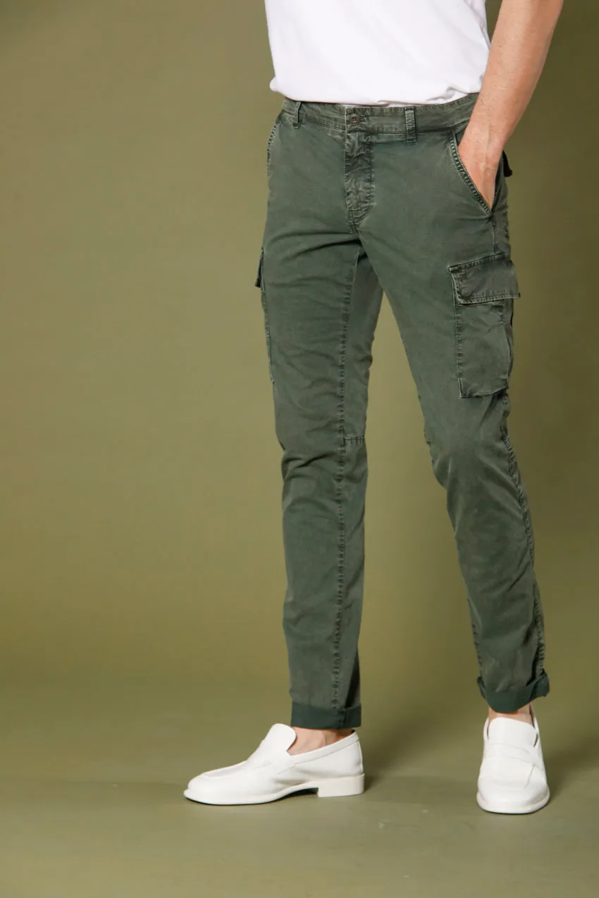 Chile men's cargo pants in stretch twill icon washing extra slim