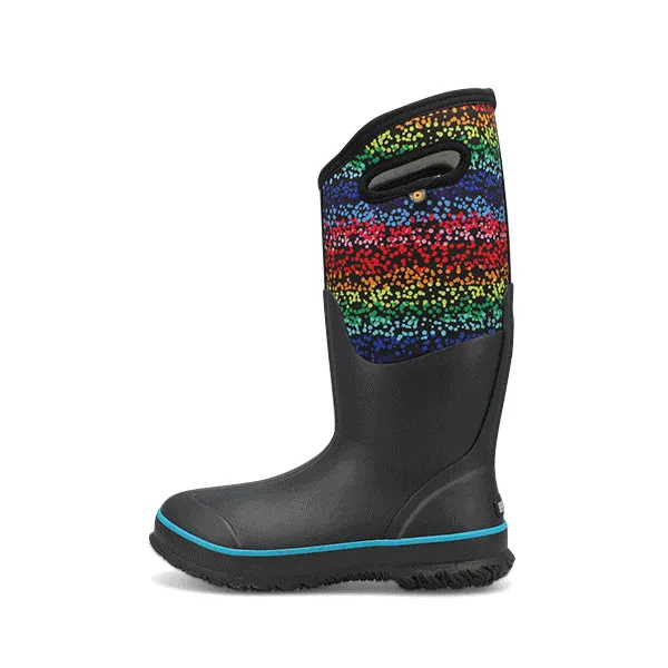 Classic Rainbow Dots Black Multi