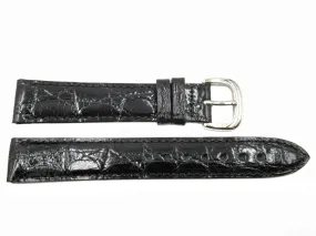 Coach Genuine Crocodile Leather Black 18mm Watch Band