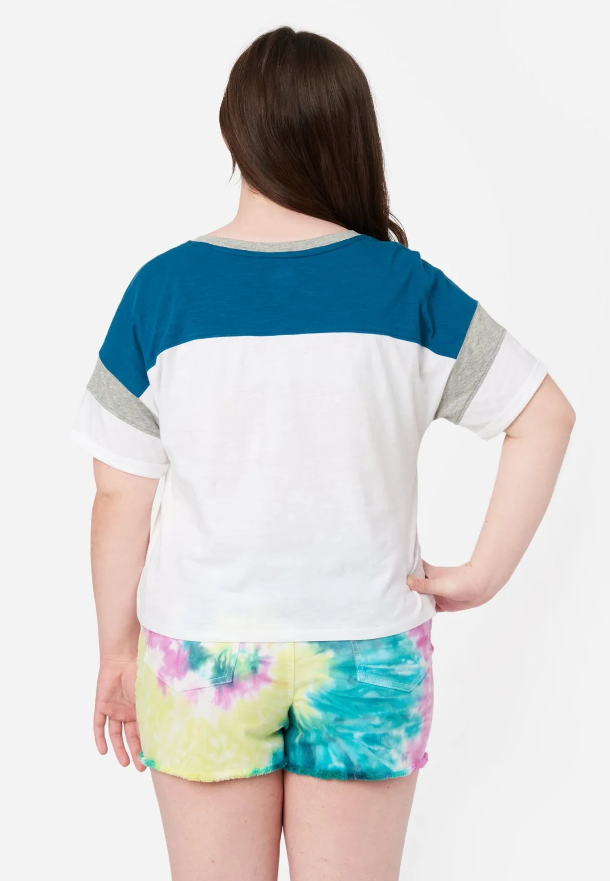 Color Block Graphic Tee